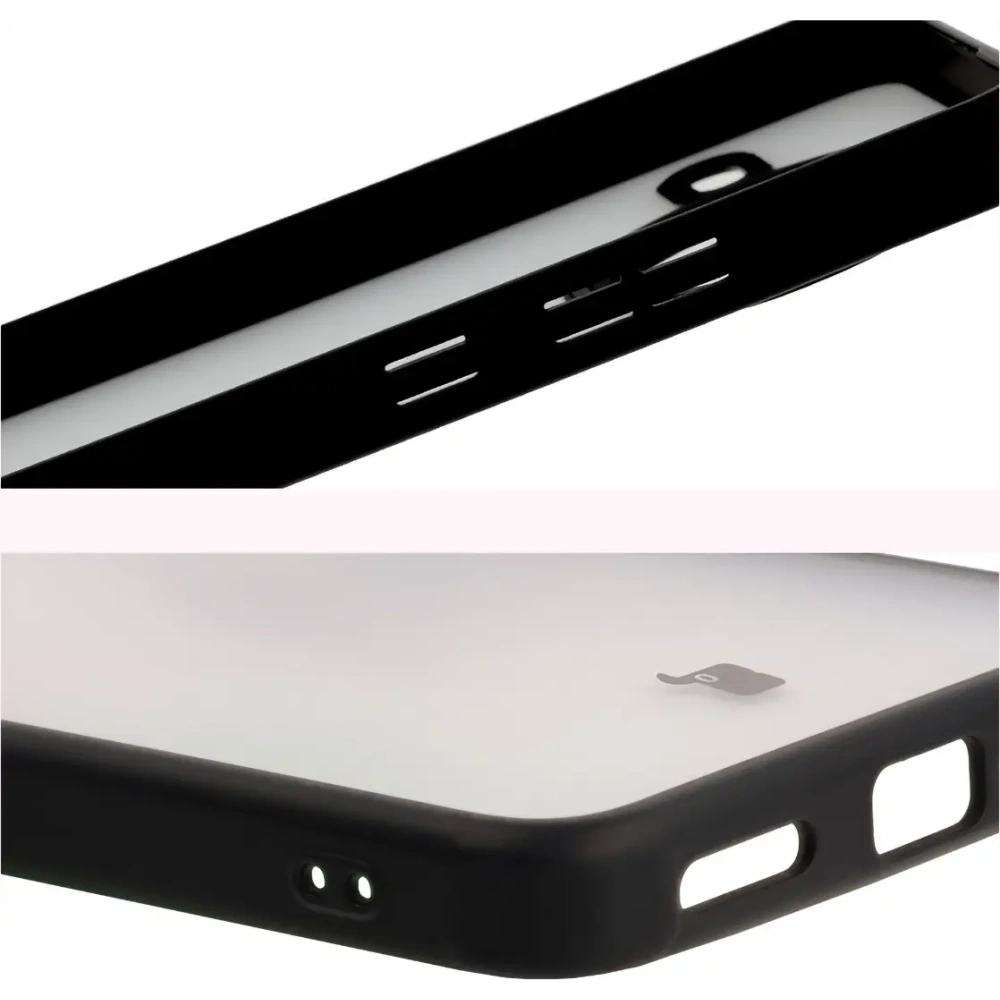 Etui Bizon Case Angelo do Xiaomi Poco F7 Pro przydymione z czarną ramką