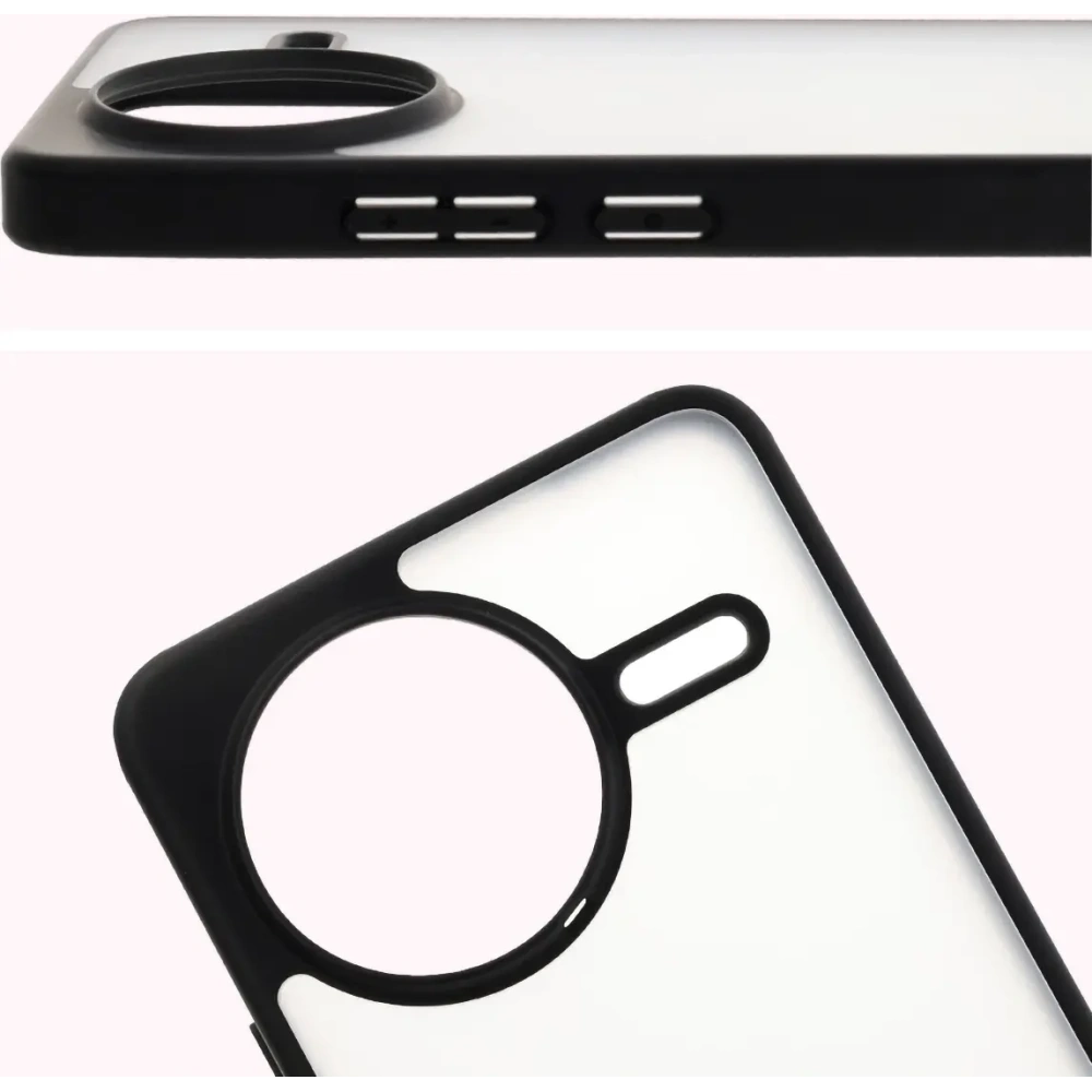 Etui Bizon Case Angelo do Xiaomi Poco F7 Ultra przydymione z czarną ramką