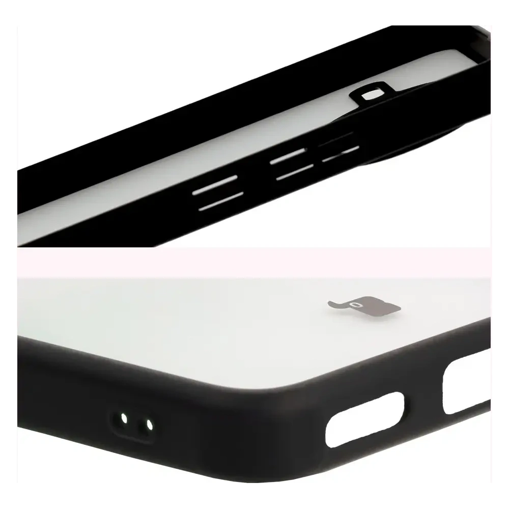 Etui Bizon Case Angelo do Xiaomi Poco F7 Ultra przydymione z czarną ramką