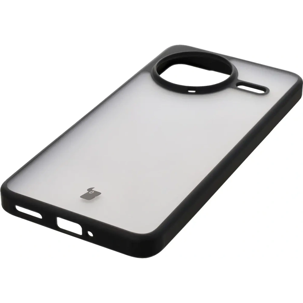 Etui Bizon Case Angelo do Xiaomi Poco F7 Ultra przydymione z czarną ramką