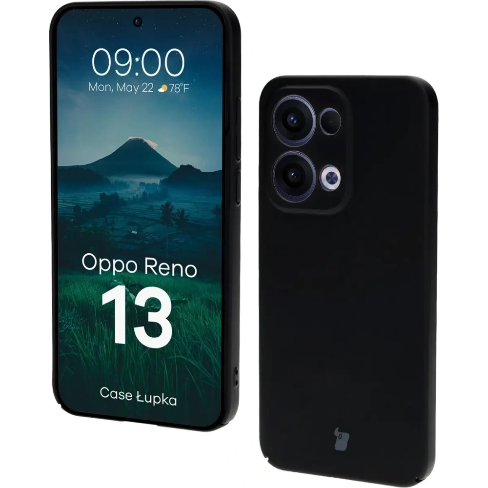Etui Bizon Case Łupka do Oppo Reno13 czarne