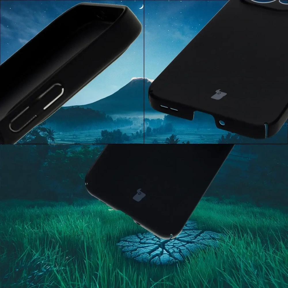 Etui Bizon Case Łupka do Oppo Reno13 czarne