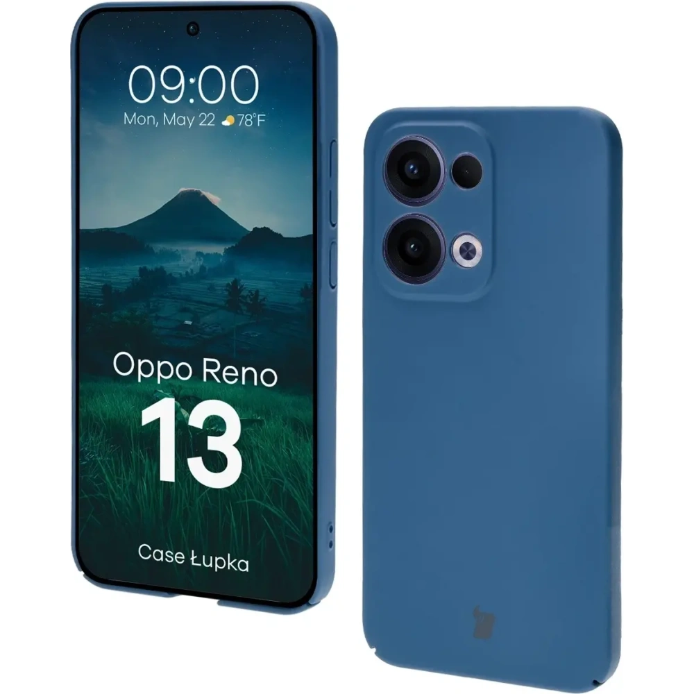Etui Bizon Case Łupka do Oppo Reno13 niebieskie