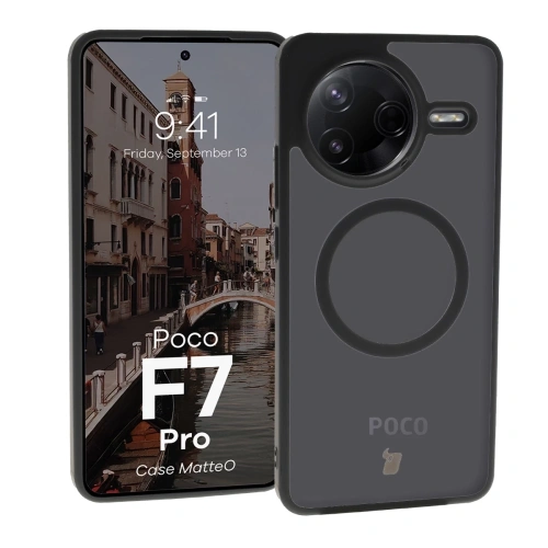 Kup Bizon Case MatteO Magnetic Xiaomi Poco F7 Pro füstös fekete - BIZ9040 - {ean13} - Sklep Home Screen