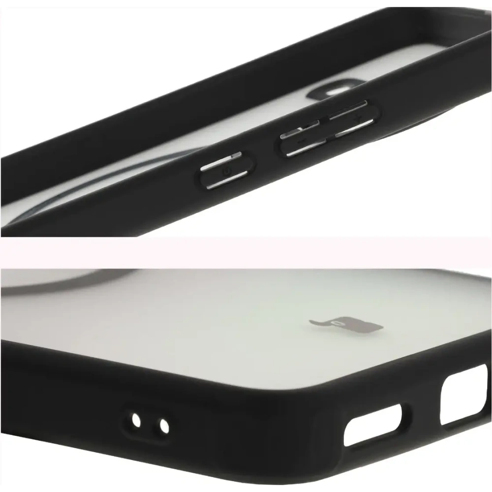 Etui z pierścieniem magnetycznym Bizon Case MatteO do Xiaomi Poco F7 Pro przydymione-czarne