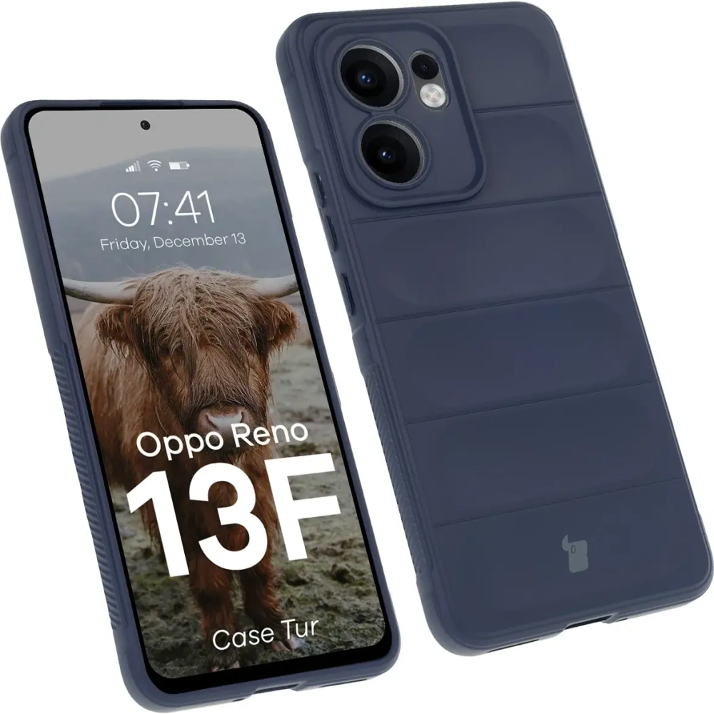 Pancerne etui Bizon Case Tur do Oppo Reno13 F granatowe