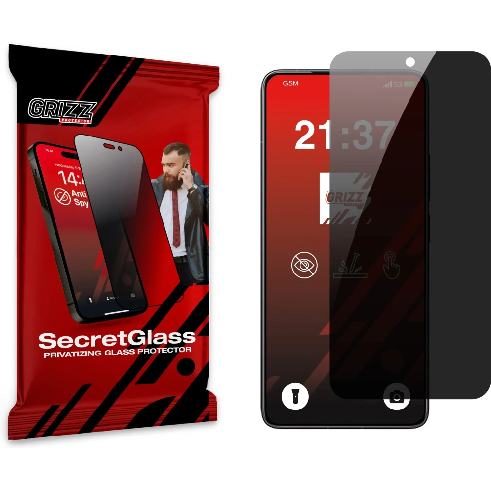 Matowe szkło prywatyzujące GrizzGlass SecretGlass do Xiaomi Poco F7 Ultra