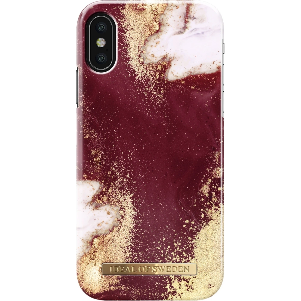 Etui iDeal Of Sweden Apple iPhone X/Xs (Golden Burgundy Marble)