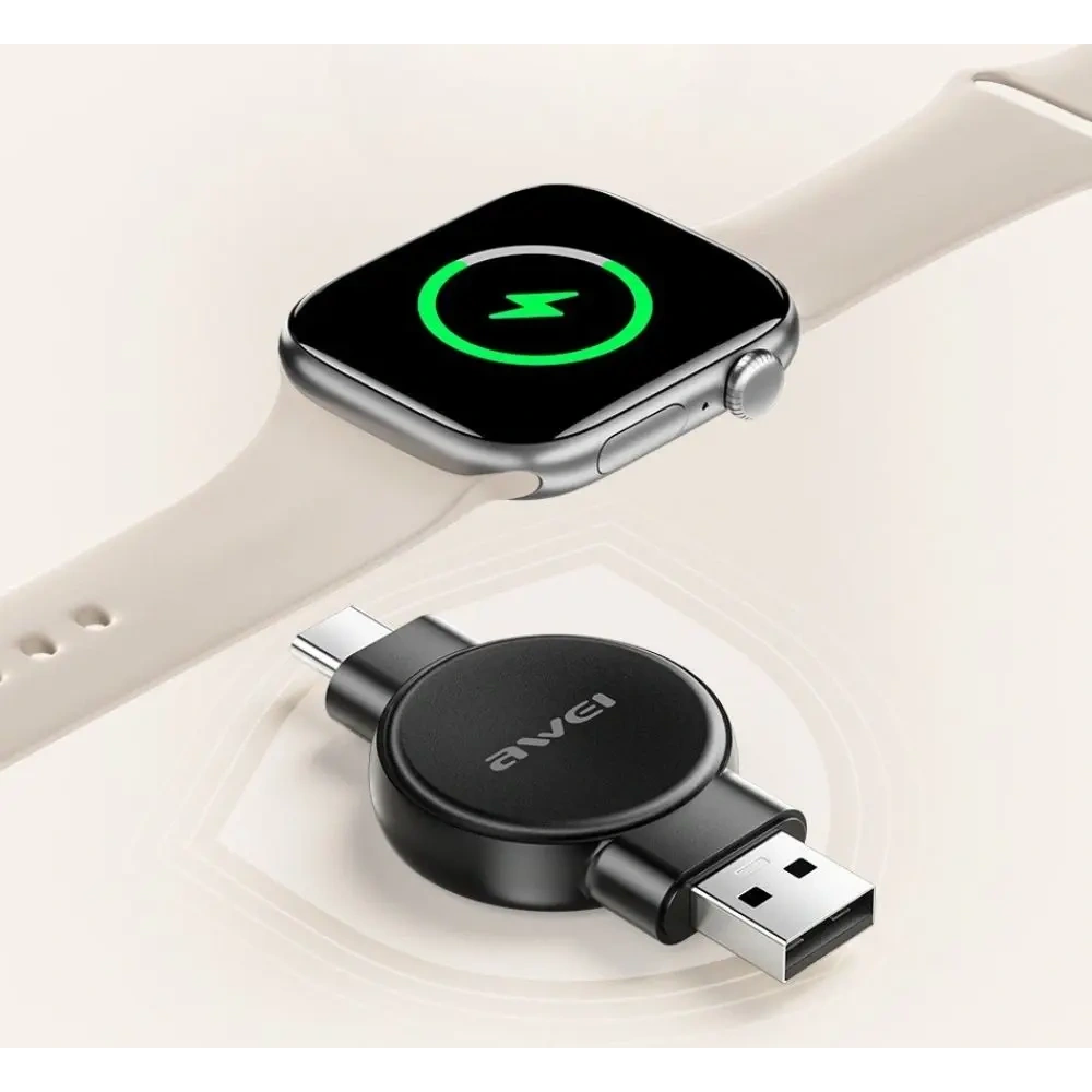 Ładowarka do zegarka AWEI W26 Apple Watch / Samsung Watch czarny