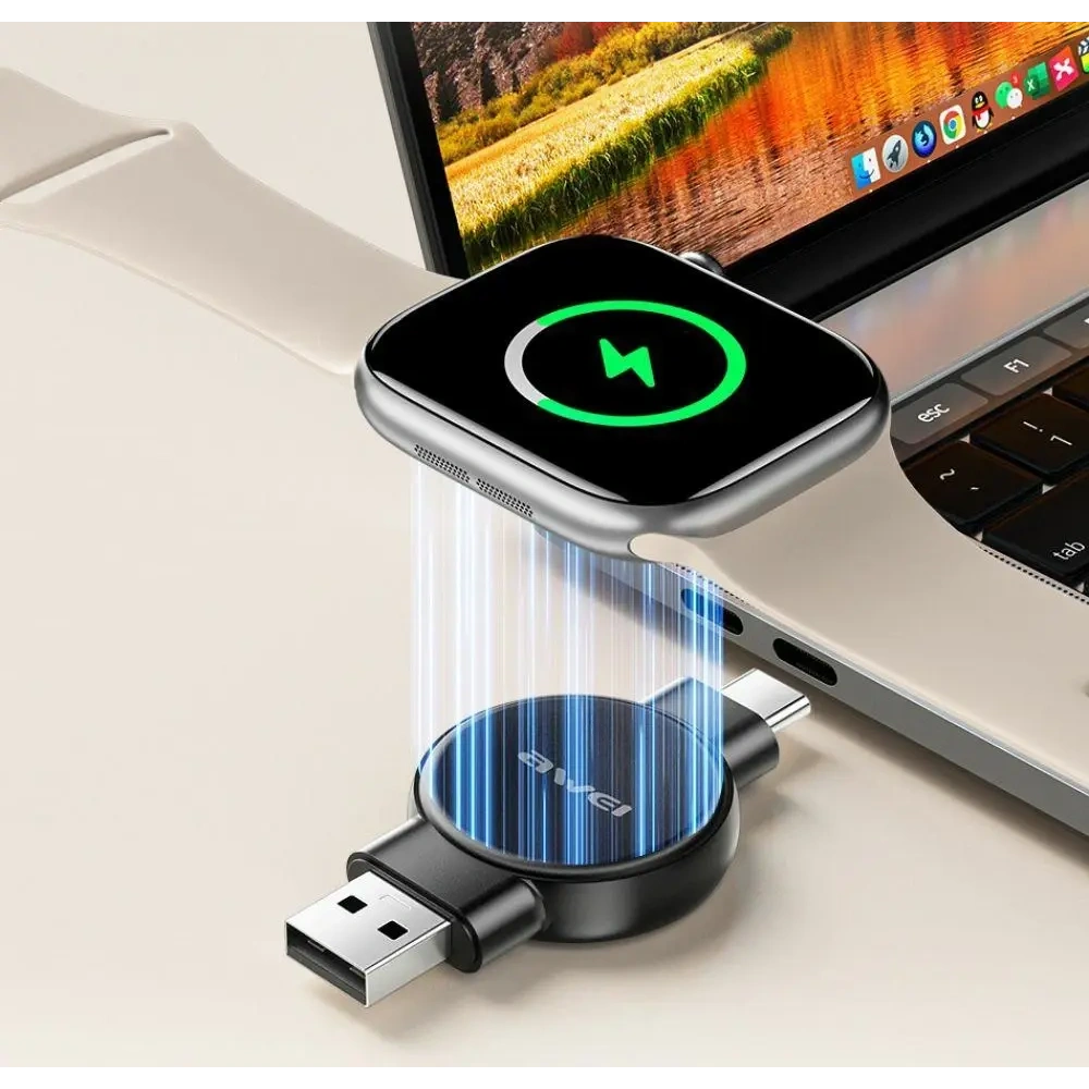 Ładowarka do zegarka AWEI W26 Apple Watch / Samsung Watch czarny