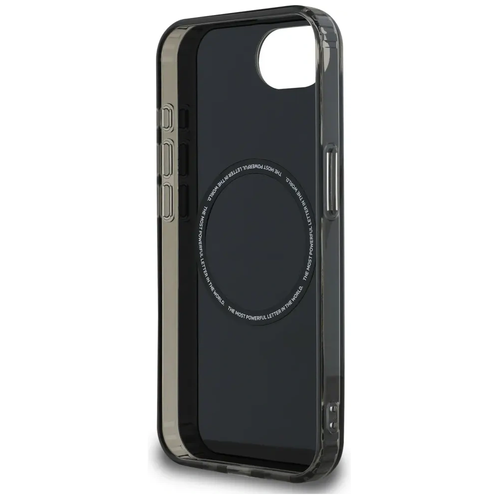 Etui BMW IML Metal White Circle MagSafe do Apple iPhone 16e czarny