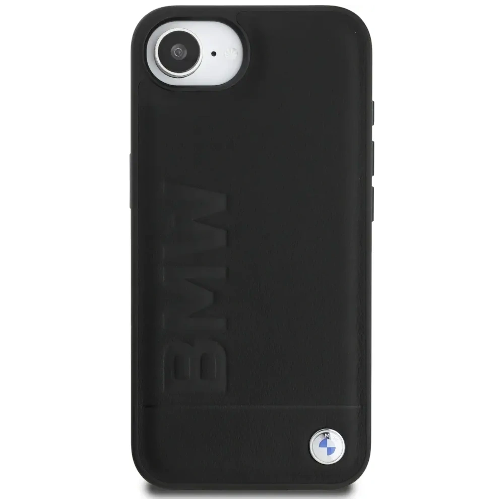 Etui BMW Leather Hot Stamp do Apple iPhone 16e czarny