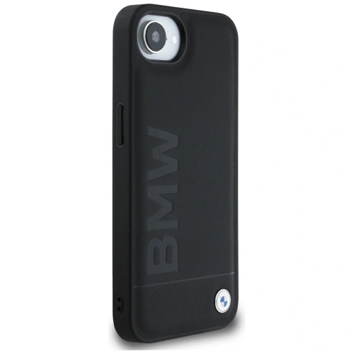 Kup BMW Bőr forró bélyegzés Apple iPhone 16e fekete - BMW816 - {ean13} - Sklep Home Screen