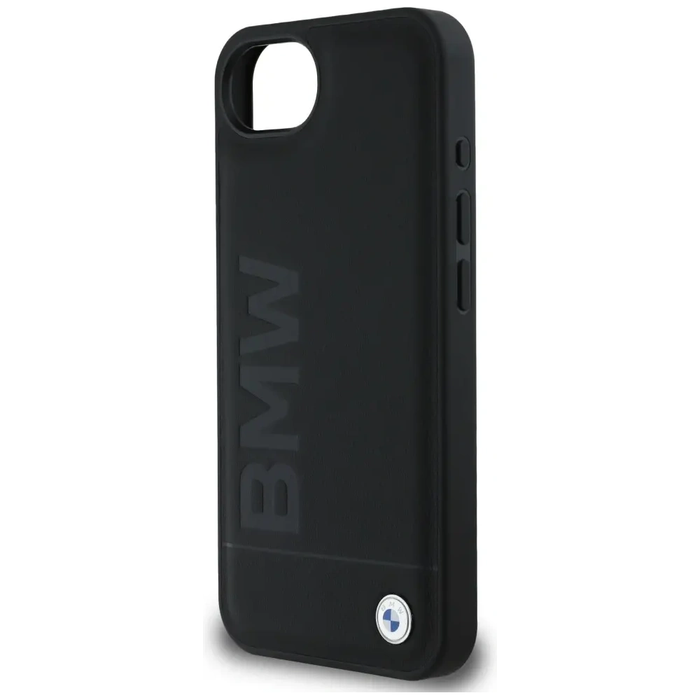 Etui BMW Leather Hot Stamp do Apple iPhone 16e czarny