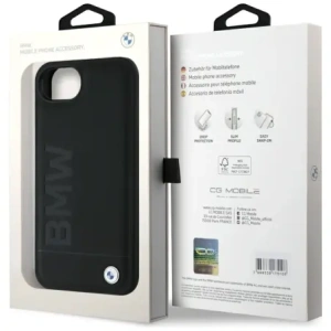 Kup BMW Bőr forró bélyegzés Apple iPhone 16e fekete - BMW816 - {ean13} - Sklep Home Screen