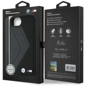 Kup Etui BMW Oversized Stripes MagSafe do Apple iPhone 16e czarny - BMW817 - {ean13} - Sklep Home Screen