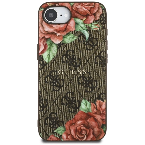 Buy Guess 4G Flowers Print MagSafe Apple iPhone 16e brown - GUE4514 - {ean13} - Home Screen Store Europe
