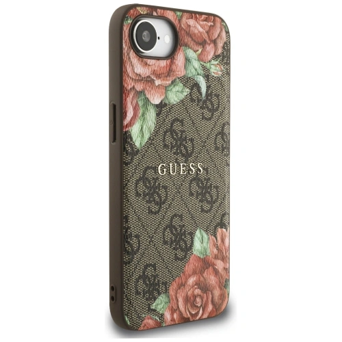Buy Guess 4G Flowers Print MagSafe Apple iPhone 16e brown - GUE4514 - {ean13} - Home Screen Store Europe