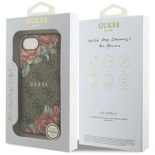 Buy Guess 4G Flowers Print MagSafe Apple iPhone 16e brown - GUE4514 - {ean13} - Home Screen Store Europe