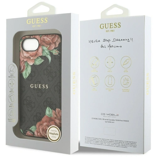 Buy Guess 4G Flowers Print MagSafe Apple iPhone 16e black - GUE4515 - {ean13} - Home Screen Store Europe