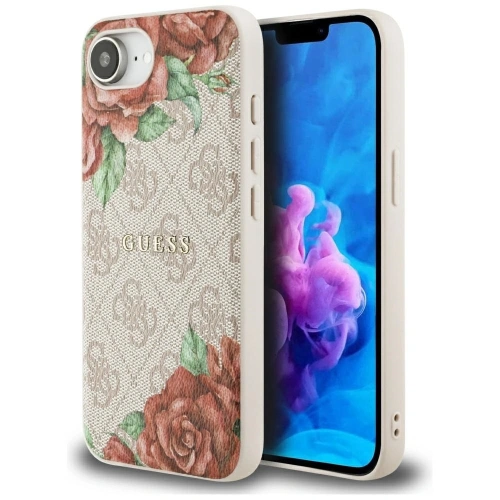 Kup Guess 4G květinový potisk MagSafe Apple iPhone 16e růžový - GUE4516 - {ean13} - Sklep Home Screen