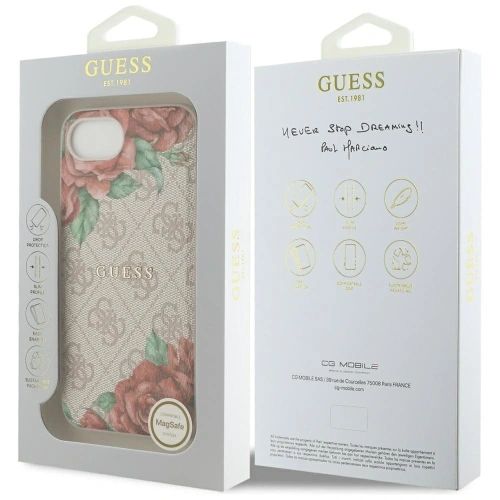 Buy Guess 4G Flowers Print MagSafe Apple iPhone 16e pink - GUE4516 - {ean13} - Home Screen Store Europe
