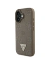 Buy Guess Grained Hot Stamp Peony Triangle Logo MagSafe Apple iPhone 16 brown - GUE4517 - {ean13} - Home Screen Store Europe