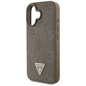 Buy Guess Grained Hot Stamp Peony Triangle Logo MagSafe Apple iPhone 16 brown - GUE4517 - {ean13} - Home Screen Store Europe