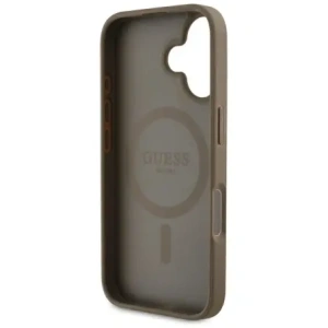 Buy Guess Grained Hot Stamp Peony Triangle Logo MagSafe Apple iPhone 16 brown - GUE4517 - {ean13} - Home Screen Store Europe