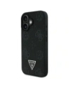 Buy Guess Grained Hot Stamp Peony Triangle Logo MagSafe Apple iPhone 16 black - GUE4518 - {ean13} - Home Screen Store Europe