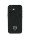 Buy Guess Grained Hot Stamp Peony Triangle Logo MagSafe Apple iPhone 16 black - GUE4518 - {ean13} - Home Screen Store Europe