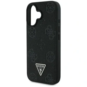 Buy Guess Grained Hot Stamp Peony Triangle Logo MagSafe Apple iPhone 16 black - GUE4518 - {ean13} - Home Screen Store Europe