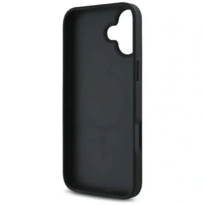 Buy Guess Grained Hot Stamp Peony Triangle Logo MagSafe Apple iPhone 16 black - GUE4518 - {ean13} - Home Screen Store Europe