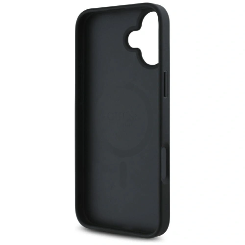 Kup Guess Grained Hot Stamp Pivoňkový Trojúhelníkový Logo MagSafe Apple iPhone 16 černý - GUE4518 - {ean13} - Sklep Home Screen