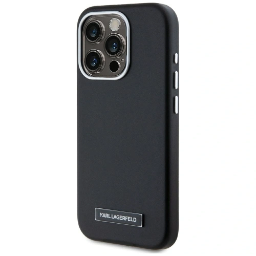 Kup Karl Lagerfeld FW Metallplatte MagSafe Apple iPhone 15 Pro schwarz - KLD22002 - {ean13} - Sklep Home Screen