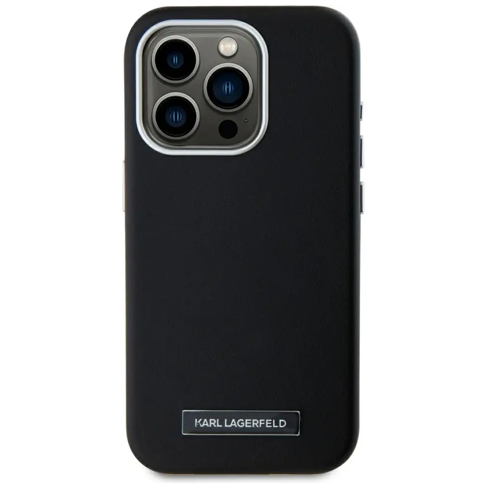 Etui Karl Lagerfeld FW Metal Plate MagSafe do Apple iPhone 15 Pro czarny