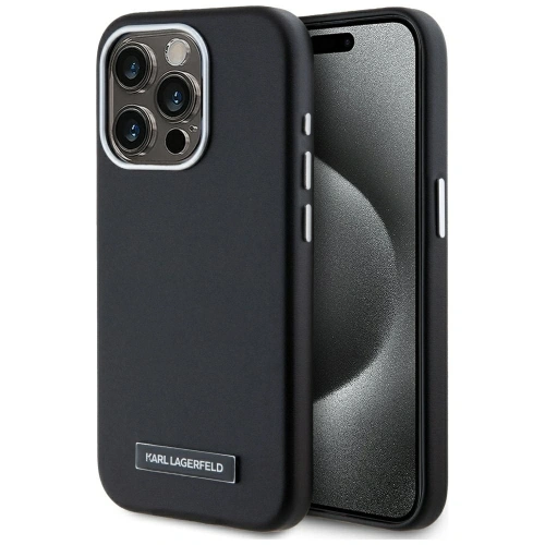 Buy Karl Lagerfeld FW Metal Plate MagSafe Apple iPhone 15 Pro Max black - KLD22003 - {ean13} - Home Screen Store Europe