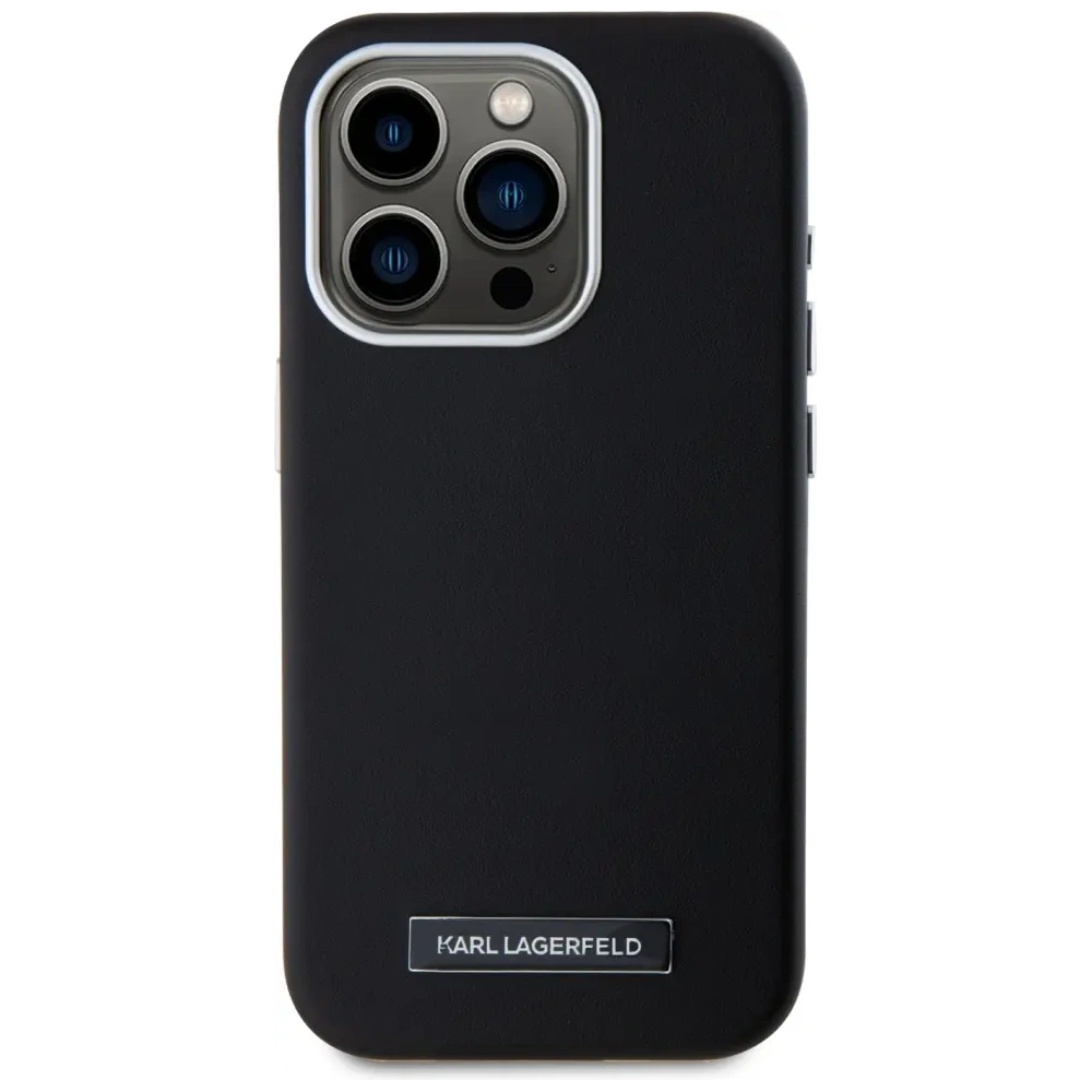 Etui Karl Lagerfeld FW Metal Plate MagSafe do Apple iPhone 15 Pro Max czarny