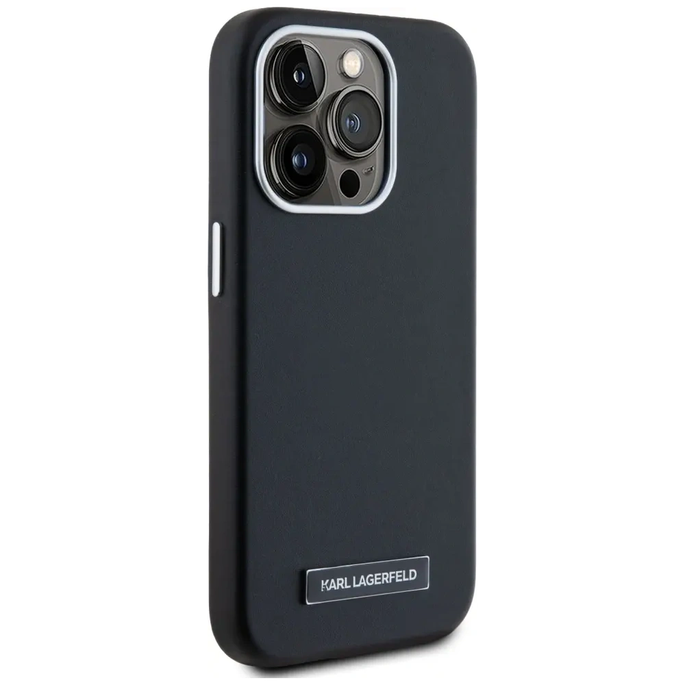 Etui Karl Lagerfeld FW Metal Plate MagSafe do Apple iPhone 15 Pro Max czarny