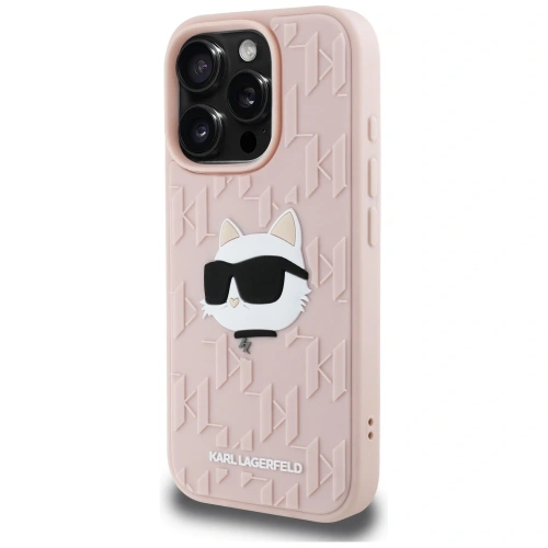Kup Karl Lagerfeld 3D gumový monogram & Choupette Apple iPhone 16 Pro růžový - KLD22005 - {ean13} - Sklep Home Screen
