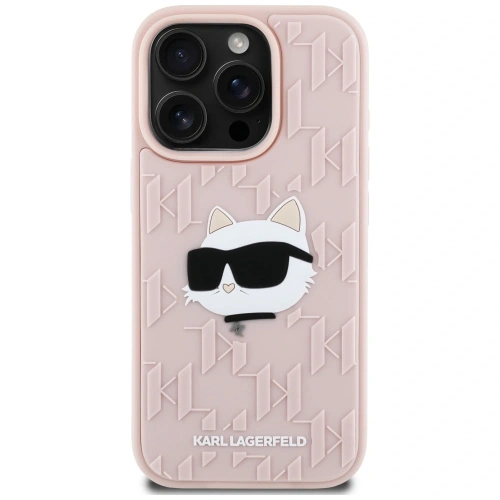 Kup Karl Lagerfeld 3D gumový monogram & Choupette Apple iPhone 16 Pro růžový - KLD22005 - {ean13} - Sklep Home Screen