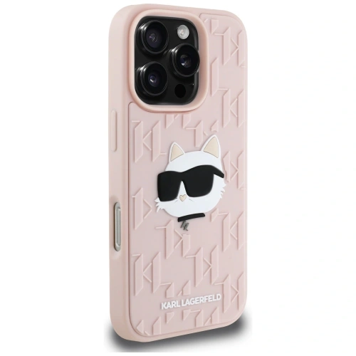 Kup Karl Lagerfeld 3D gumový monogram & Choupette Apple iPhone 16 Pro růžový - KLD22005 - {ean13} - Sklep Home Screen