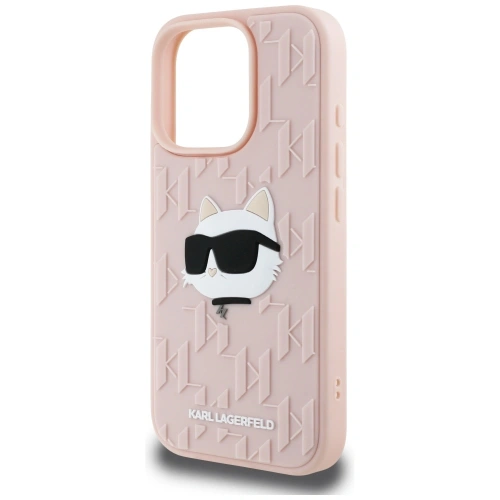 Kup Karl Lagerfeld 3D gumový monogram & Choupette Apple iPhone 16 Pro růžový - KLD22005 - {ean13} - Sklep Home Screen