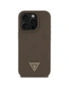 Kup Guess Hnědý grained hot stamp logo pivoňky ve tvaru trojúhelníku MagSafe Apple iPhone 16 Pro - GUE4519 - {ean13} - Sklep Home Screen