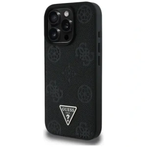Kup Etui Guess Grained Hot Stamp Peony Triangle Logo MagSafe do Apple iPhone 16 Pro czarny - GUE4520 - {ean13} - Sklep Home Screen
