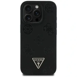 Kup Etui Guess Grained Hot Stamp Peony Triangle Logo MagSafe do Apple iPhone 16 Pro czarny - GUE4520 - {ean13} - Sklep Home Screen