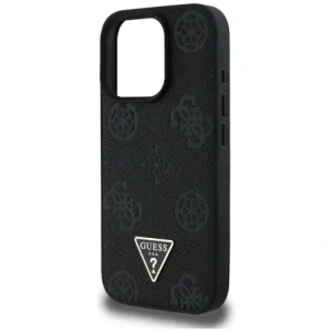 Kup Etui Guess Grained Hot Stamp Peony Triangle Logo MagSafe do Apple iPhone 16 Pro czarny - GUE4520 - {ean13} - Sklep Home Screen
