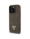 Kup Etui Guess Grained Hot Stamp Peony Triangle Logo MagSafe do Apple iPhone 16 Pro Max brązowy - GUE4521 - {ean13} - Sklep Home Screen