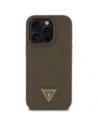 Kup Etui Guess Grained Hot Stamp Peony Triangle Logo MagSafe do Apple iPhone 16 Pro Max brązowy - GUE4521 - {ean13} - Sklep Home Screen