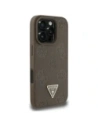 Kup Etui Guess Grained Hot Stamp Peony Triangle Logo MagSafe do Apple iPhone 16 Pro Max brązowy - GUE4521 - {ean13} - Sklep Home Screen